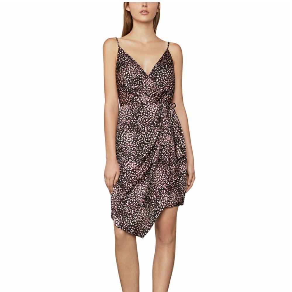 BCBGMAXAZRIA Animal-Print Wrap Dress